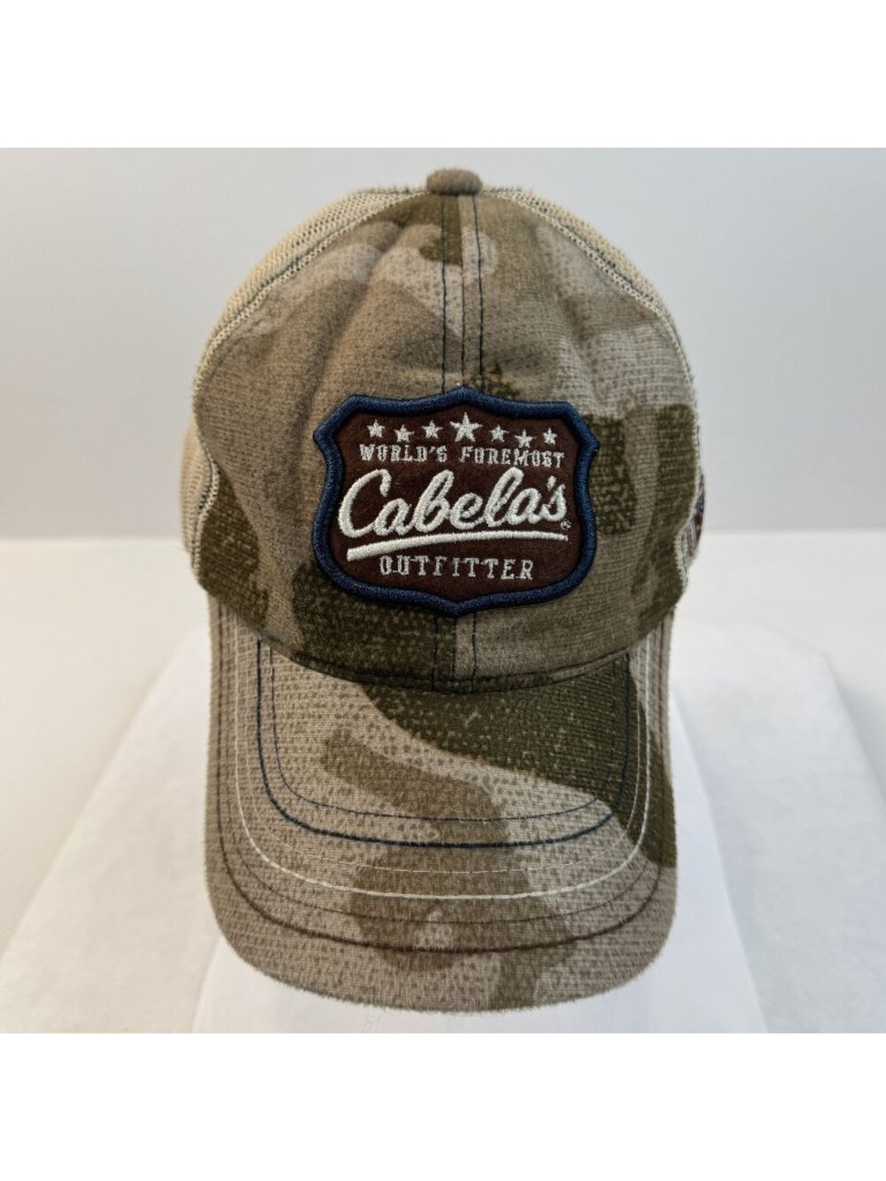 Cabelas Trucker Hat Mesh Back Camo Adjustable Strap Cap Q3 Technology One Size